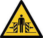 Warnung vor Quetschgefahr