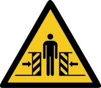 Warnung vor Quetschgefahr