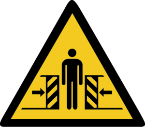 Warnung vor Quetschgefahr
