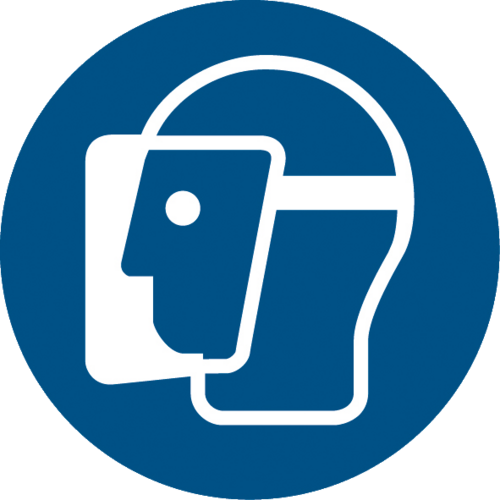 Gesichtsschutz benutzen