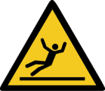 Warnung vor Rutschgefahr