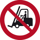 Für Flurförderzeuge verboten