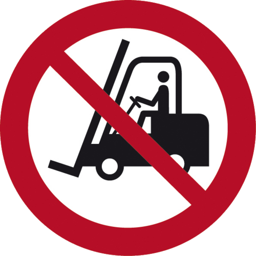 Für Flurförderzeuge verboten