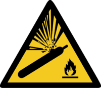 Warnung vor Gasflaschen