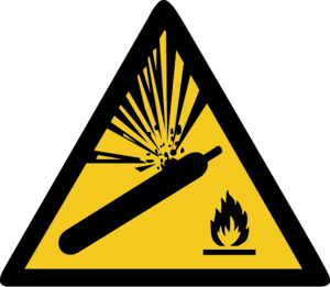 Warnung vor Gasflaschen