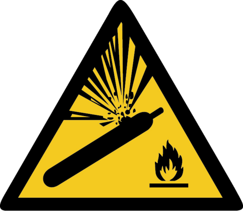 Warnung vor Gasflaschen