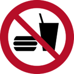 Essen und Trinken verboten