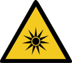 Warnung vor optischer Strahlung