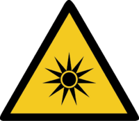 Warnung vor optischer Strahlung