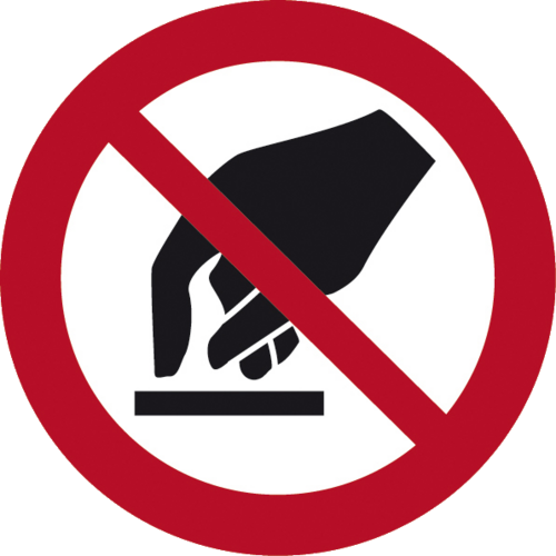 Berühren verboten
