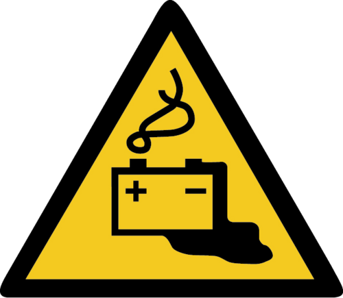 Warnung vor Gefahren durch das Aufladen von Batterien