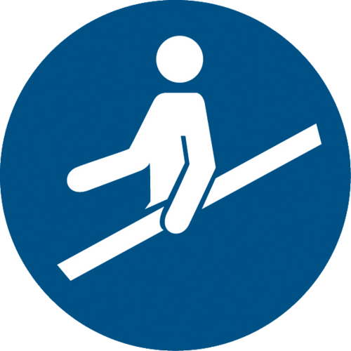 Handlauf benutzen