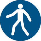 Fußgängerweg benutzen