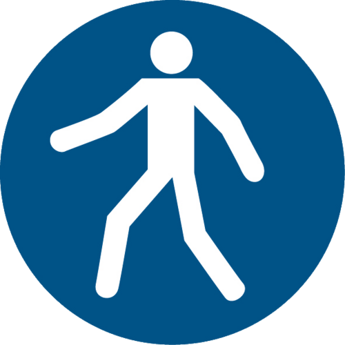 Fußgängerweg benutzen