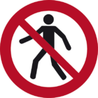 Für Fußgänger verboten