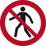 Für Fußgänger verboten