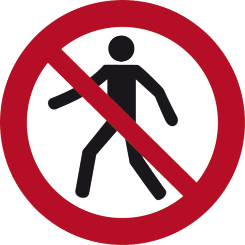Für Fußgänger verboten