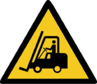 Warnung vor Flurförderzeugen