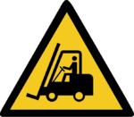 Warnung vor Flurförderzeugen