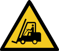 Warnung vor Flurförderzeugen