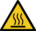 Warnung vor heißer Oberfläche