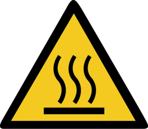Warnung vor heißer Oberfläche