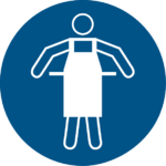 Schutzschürze benutzen